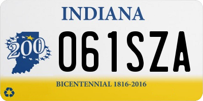 IN license plate 061SZA