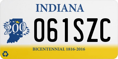 IN license plate 061SZC