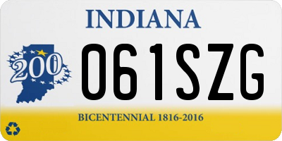 IN license plate 061SZG
