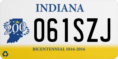 IN license plate 061SZJ