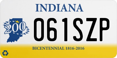 IN license plate 061SZP