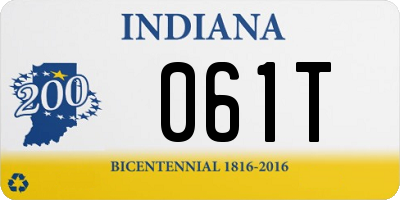 IN license plate 061T