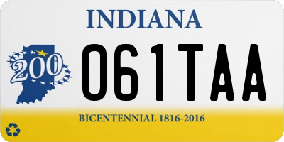 IN license plate 061TAA