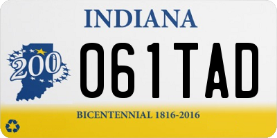 IN license plate 061TAD