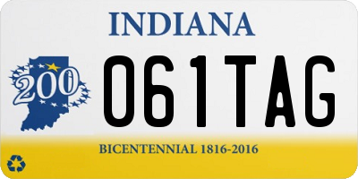 IN license plate 061TAG