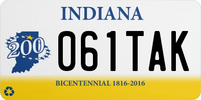 IN license plate 061TAK