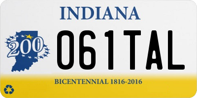 IN license plate 061TAL