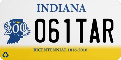 IN license plate 061TAR