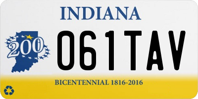 IN license plate 061TAV