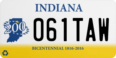IN license plate 061TAW