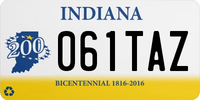 IN license plate 061TAZ