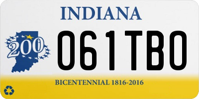 IN license plate 061TBO