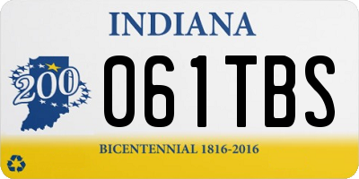 IN license plate 061TBS