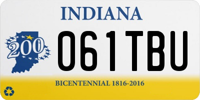 IN license plate 061TBU