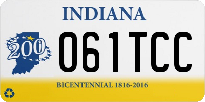IN license plate 061TCC