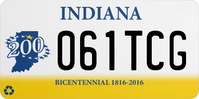 IN license plate 061TCG