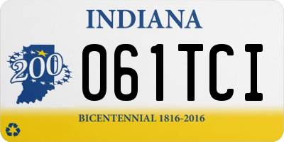 IN license plate 061TCI