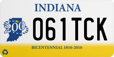 IN license plate 061TCK