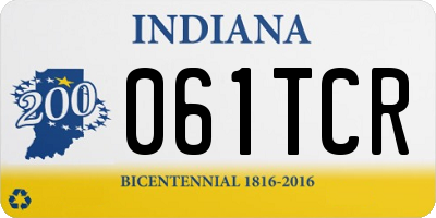 IN license plate 061TCR