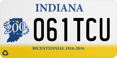 IN license plate 061TCU
