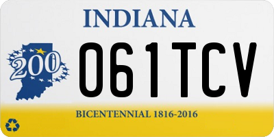 IN license plate 061TCV