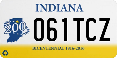 IN license plate 061TCZ