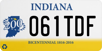 IN license plate 061TDF