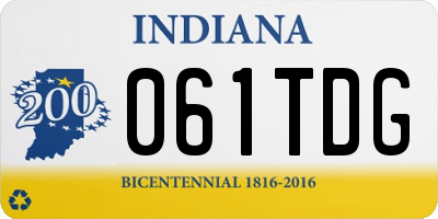 IN license plate 061TDG