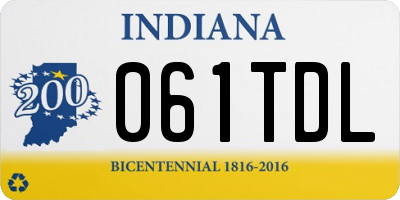 IN license plate 061TDL
