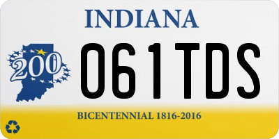 IN license plate 061TDS