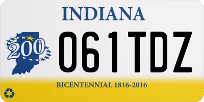 IN license plate 061TDZ