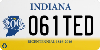 IN license plate 061TED
