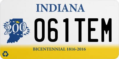 IN license plate 061TEM