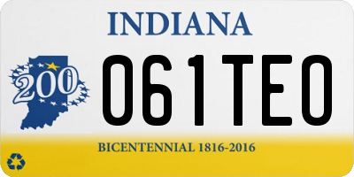 IN license plate 061TEO