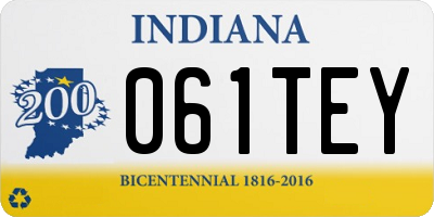 IN license plate 061TEY