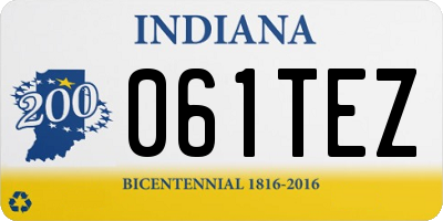IN license plate 061TEZ