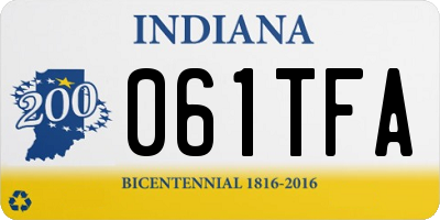IN license plate 061TFA