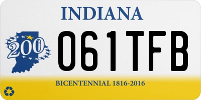 IN license plate 061TFB