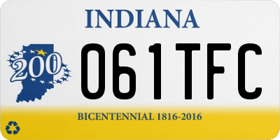 IN license plate 061TFC