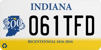 IN license plate 061TFD
