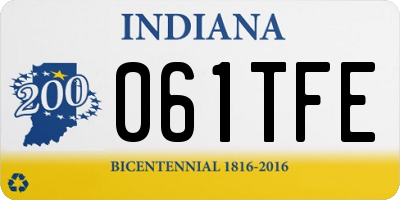 IN license plate 061TFE