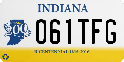 IN license plate 061TFG