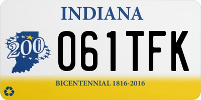 IN license plate 061TFK