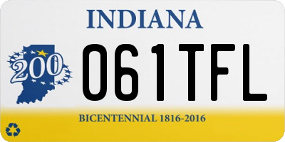 IN license plate 061TFL