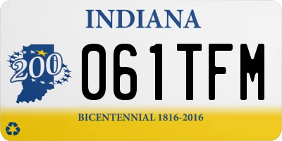 IN license plate 061TFM
