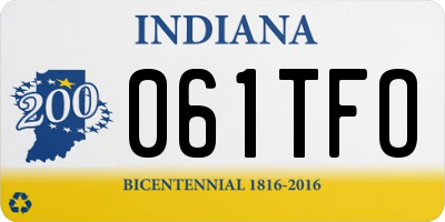 IN license plate 061TFO