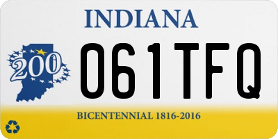 IN license plate 061TFQ