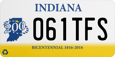 IN license plate 061TFS