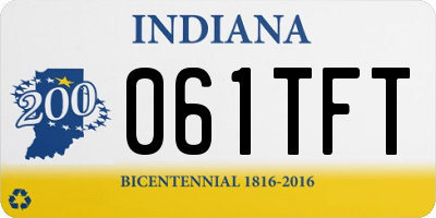 IN license plate 061TFT