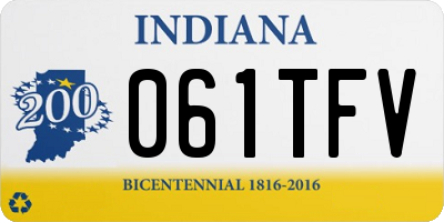 IN license plate 061TFV